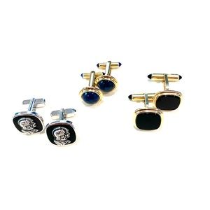 Cuff links, set of three